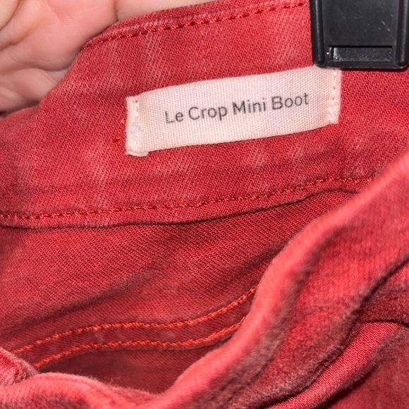 Frame Denim Women's Red Le Crop Mini Boot Jeans Size 24 - Picture 2 of 10